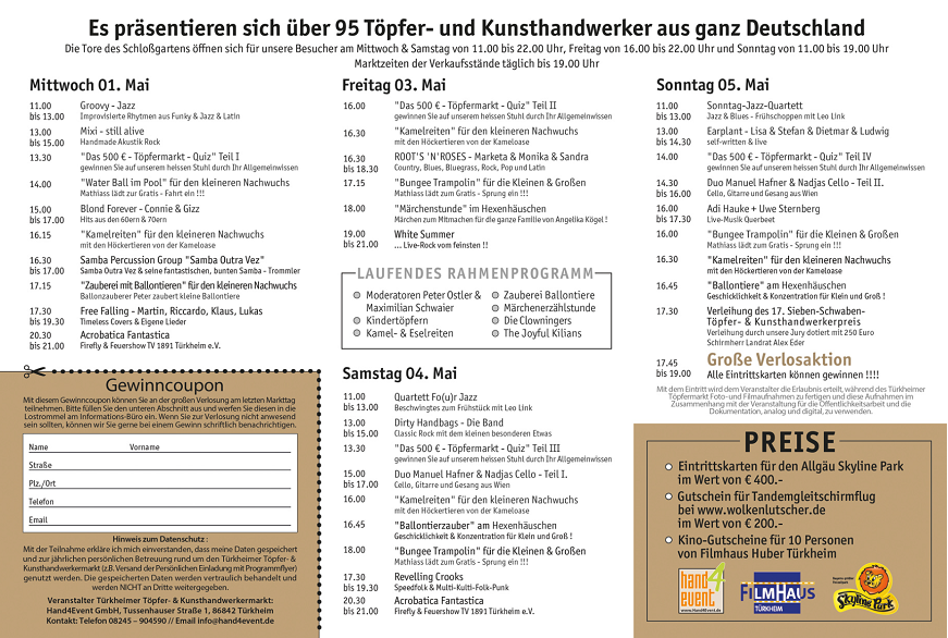 Flyer Töpfermarkt 2024